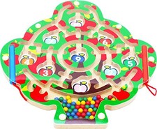 Juguetes de Madera Oxford de Madera Laberinto Magnético árbol frutal