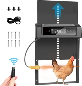 Automatic Chicken Coop Door Solar Powered w/ Light Sensor/ Remote Control/ Timer - Picture 1 of 7