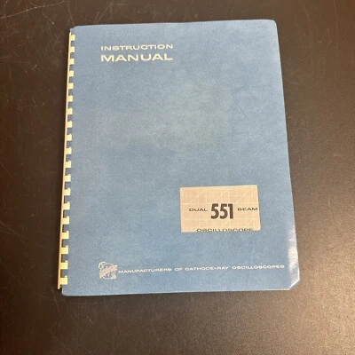 Osciloscopio de haz Tektronix modelo doble 551 manual de instrucciones Foto 1 de 4