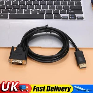1.8m Thunderbolt 1080P Supported DisplayPort to DVI Adapter Cable UK - Bild 1 von 6