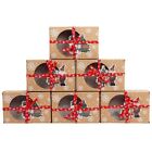 12Pcs Christmas Cookie Box Food  Kraft  Baking Box For Packaging Cakes3135