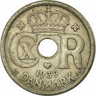754336 Coin Denmark Christian X 25 Ore 1939 Copenhagen Ef40 45 Coppe
