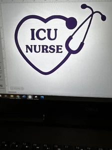 New ICU Nurse Vinyl Decal for cars cups crafts signs intensive care Nurse - Picture 1 of 24