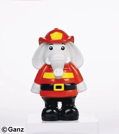 Webkinz Series 1 Figure - Fire Chief Elephant 2.0" Toy Web000176 Cover