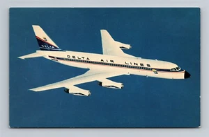 Postal de avión a reacción Delta Airlines Convair 880 - Imagen 1 de 2