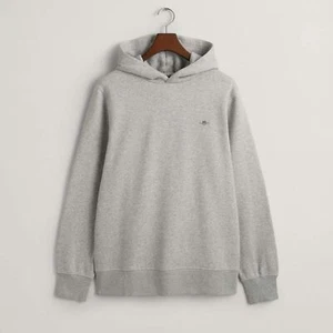 Sudadera con capucha para hombre Gant bordada Archive Shield en gris - Imagen 1 de 3