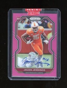 2020 Panini Prizm Jauan Jennings AUTO Pink RC #304 Rookie - Bild 1 von 2