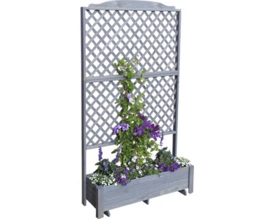 Rankkasten „Romantica“ aus Holz 120 x 38 x 210 cm grau - Bild 1 von 4