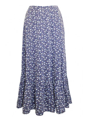 Ex-Seasalt Midi / Maxi Skirt Guiding Light Jersey PETAL SCATTER Purple 8 - 26/28 - Image 1 of 4