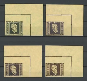 AUSTRIA 772/775 B BRUCIATORE BORDO ANGOLARE NON DENTELLATO!! Vecchia ristampa ristampa finta - Foto 1 di 3