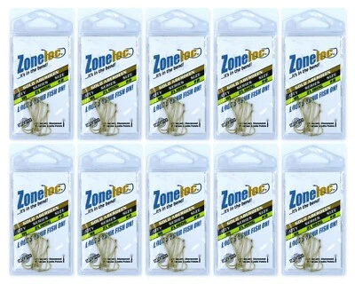 (10) Paquetes de anzuelos de pescado Zoneloc Gold Aberdeen Crappie talla #2 ZL180G-2 nuevos Foto 1 de 4