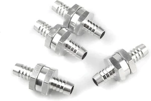 4 Pcs 12mm 1/2" Fuel Non-Return One Way Check Valve Petrol Diesel Oil Aluminum - Picture 1 of 11