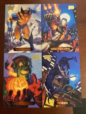 1994 Marvel Masterpieces 4 CARD UNCUT PROMO SHEET Wolverine, Venom, War Machine