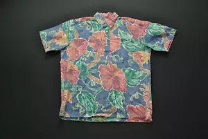 VTG Reyn Spooner Hawaiian Aloha Shirt M Medium Floral Hibiscus 723CL - Picture 1 of 5