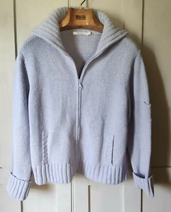 Lovely M&Co Pale Lavender Long Sleeved Collared Cardigan Size XXL - Picture 1 of 7