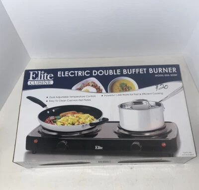 Quemador Eléctrico Doble Placa Caliente Calefacción Cocina Estufa Portátil Camping Quemador Foto 1 de 4