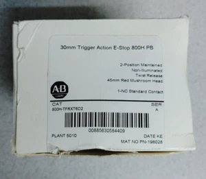 ALLEN-BRADLEY 800H-TFRXT6D2 30mm TRIGGER ACTION E-STOP PUSH BUTTON NEW!! WOW!! - Picture 1 of 2