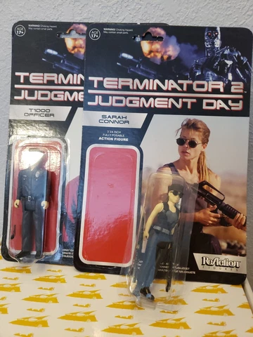 Super7 ReAction T2 Sarah Connor & T1000 Terminator 2 loose lot of 2 Cover