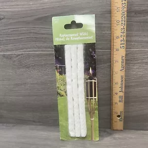 Tiki Torch Replacement Wick 3 Piece Pack White Oil Lamp Yard - Picture 1 of 2