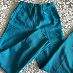 Jeans donna Rockies Rocky Mountain schiena nuda 9/10 blu acqua vita alta orlo grezzo - Foto 1 di 12