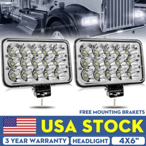 4X6" Inch LED Work Light Bar Spot Driving Fog Lamp for Jeep Truck Tractor SUV US - Picture 1 of 12