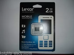 Lexar 2GB MEMORY STICK MICRO M2 für Sony Ericsson Handys Kameras PSP - Bild 1 von 2