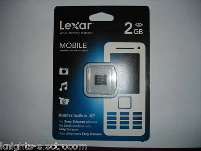 LEXAR 2GB MEMORY STICK MICRO M2  for Sony Ericsson phones cameras PSP - Image 1 of 2