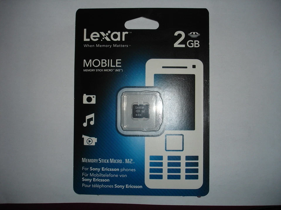 LEXAR 2GB MEMORY STICK MICRO M2  for Sony Ericsson phones cameras PSP - Image 1 of 2