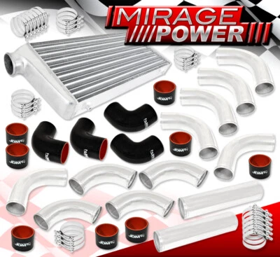 Turbocharger 3.0" Aluminum Piping Kit + High Power Fmic Front Mount Intercooler Foto 1 de 4