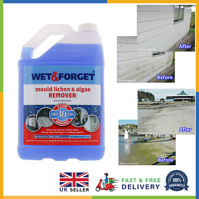 Wet & Forget - Moss Mould Lichen & Algae Remover 5 Litre & 2 Litre UK Seller • 34.74£