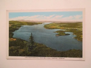 Newport Vermont Postcard Lake Memphremagog from Owls Head VT - Picture 1 of 2