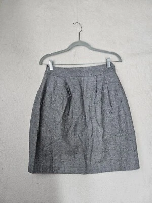 Falda Uniqlo Mujer 4 Gris Mezcla Viscosa Lápiz Recto Ajuste Regular Mini Longitud Foto 1 de 4