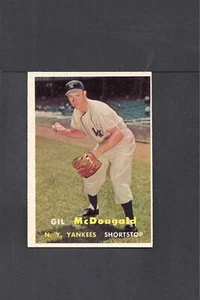 1957 TOPPS #200 GIL McDOUGALD-1--BV $25--YANKEES--NO CREASES--NR/MT - Picture 1 of 2