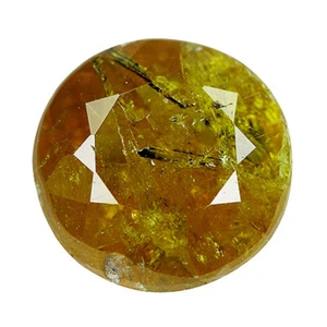 2.10 Ct Valuable Perfect Perfect Round 7.1 MM Orange Spain Natural Sphalerite - Imagen 1 de 4
