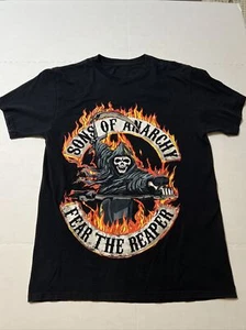 T-Shirt Sons of Anarchy Road Gear "Fear The Reaper" Nera Uomo Taglia MED - Foto 1 di 10