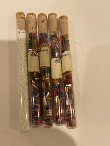 Vintage Morgans BEADS SEED BEADS LOT OF 5 tubes Tube Beads - Picture 1 of 4