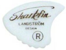 6 Genuine Landstrom GP10M SHARKFIN White Medium Guitar Picks / Plectrums