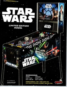 Stern Star Wars Limited Edition Pinball Machine FLYER 16 Missions 16 RGB LEDs - Picture 1 of 2