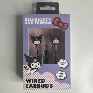 Hello Kitty Kuromi Wired Earbuds--Brand New - Picture 1 of 10