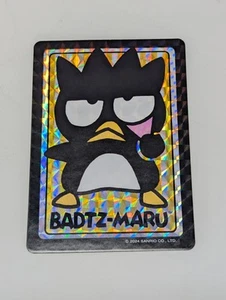 2024 Sanrio Hello Kitty Badtz-Maru Trading Sticker Card Black Yellow - Picture 1 of 2