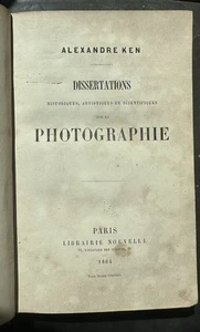 Early French Photography Book , 1864: by French Photog Alex. Ken. Rare book.  - Picture 1 of 21