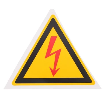  Hazard Stickers Electric Warning Sign Self Adhesive Safety Signs Caution - Image 1 of 4