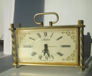 1970 -80s vintage electromechanical Soviet table clock  Slava - Picture 1 of 7