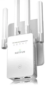 2023 Upgraded Netfun 300 Mbps WiFi Range Extender, White - Open Box - Afbeelding 1 van 4