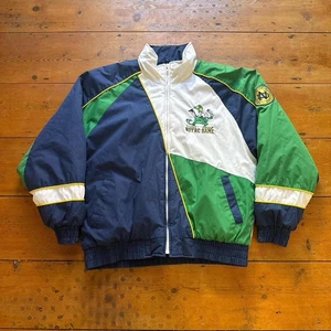 Vintage 90’s Notre Dame Pro Player Fighting Irish Puffer Jacket - Picture 1 of 5