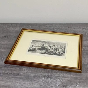 Vintage 1900er gerahmt Lucien Davies Zeichnung Foto Wandbehang Sammlerstück selten - Bild 1 von 11