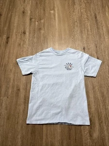 Youth Boys Size Medium Blue White Vans Off the Wall Skater Surf T-Shirt Pelican - Picture 1 of 8