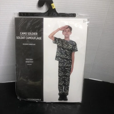 Camuflaje Ejército Soldado Disfraz Halloween Militar Camuflaje Niño Pequeño 4-6 Nuevo Foto 1 de 4