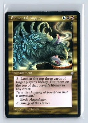 (2x) ELEMENTAL AUGURY – MTG Magic the Gathering Card – Ice Age – Rare - Image 1 of 4
