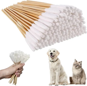 200Pcs Dog Cotton Buds Ear Cleaning Swabs, Dog Ear Budss Large 15CM Extra Large - Picture 1 of 12